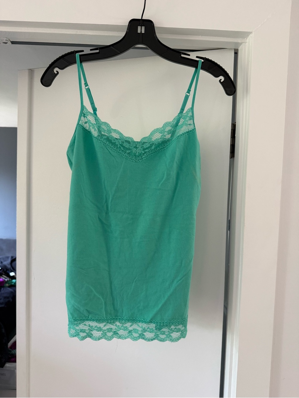 Express Teal Lace-Trim Camisole